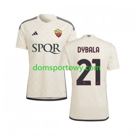 Koszulka AS Roma Paulo Dybala 21 Wyjazdowe Koszulki Piłkarskie 2023-2024 Krótki Rękaw